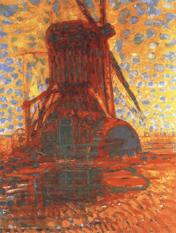 Piet Mondrian molen mill the winkel mill in sunlight,1908 china oil painting image